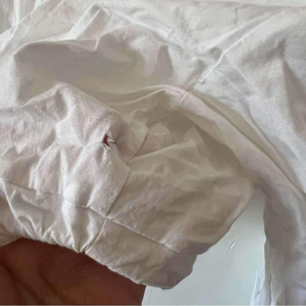 Simons White Collared Crop Top - Picture 5 of 6
